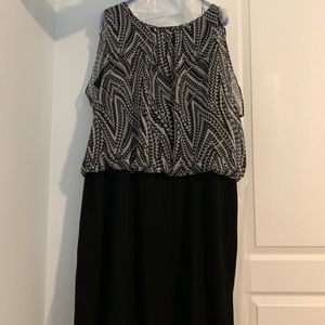 black and white dress